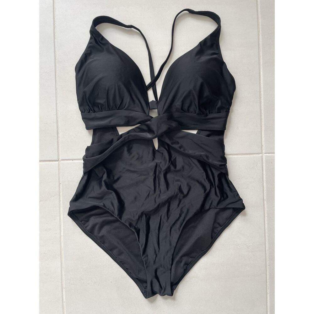 Bar III Swim One Piece Swimsuit Wrap Around Beach Summer